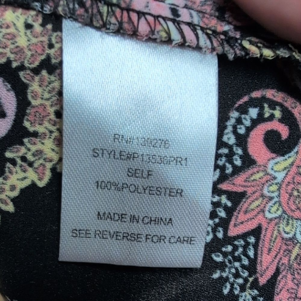 Daniel Rainn Black Paisley Blouse Size PXS - Picture 5 of 7